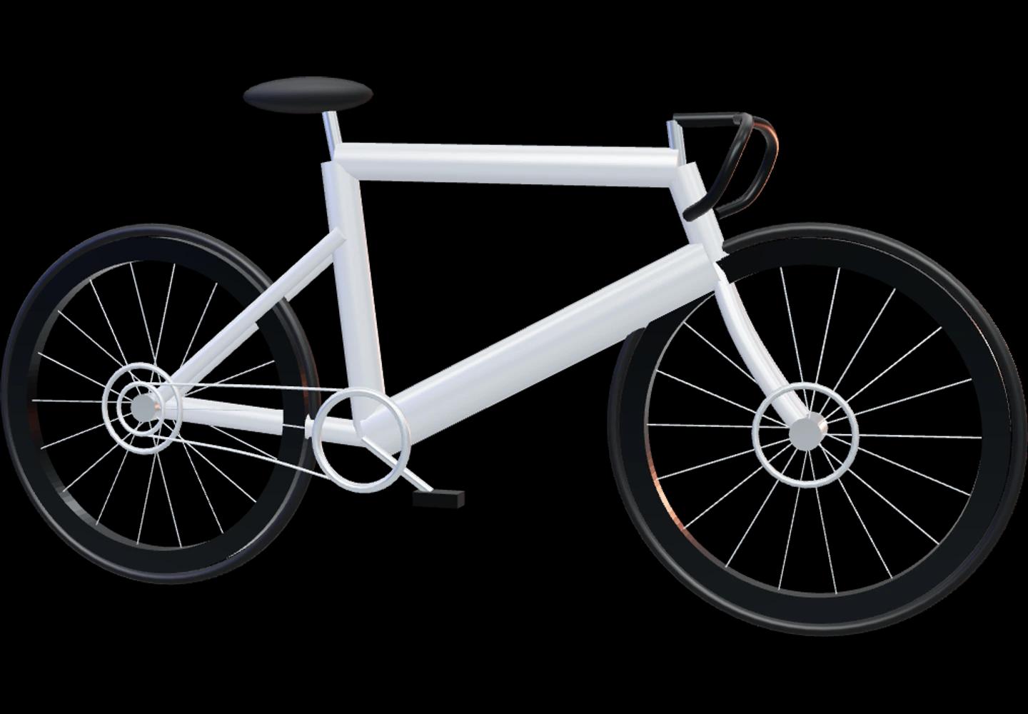 The aluminium finish of the Draftline bicycle, showing the frame and deep wheels